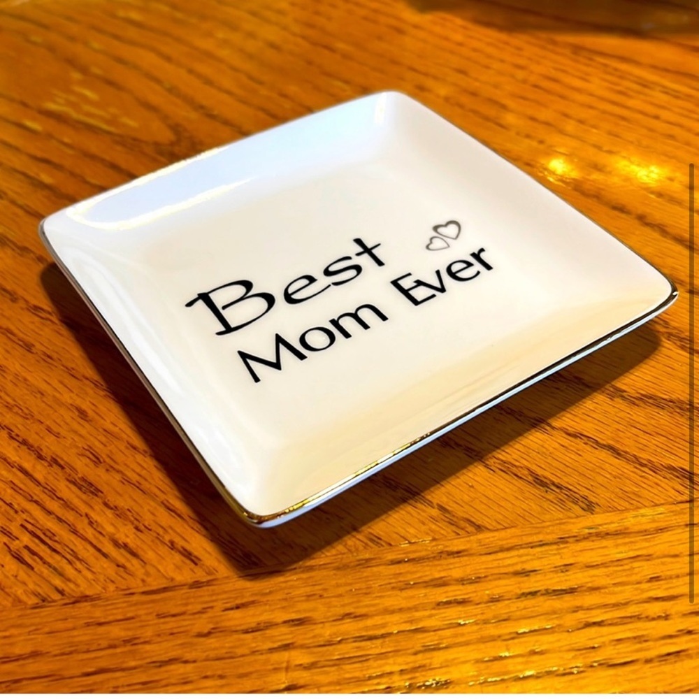NEW! Best Mom Ever Ceramic Jewelry Decorative Trinket - Picture 3 of 6